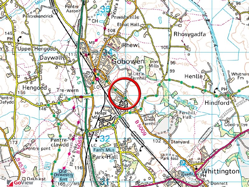 Gobowen Development, Whittington Road - Map