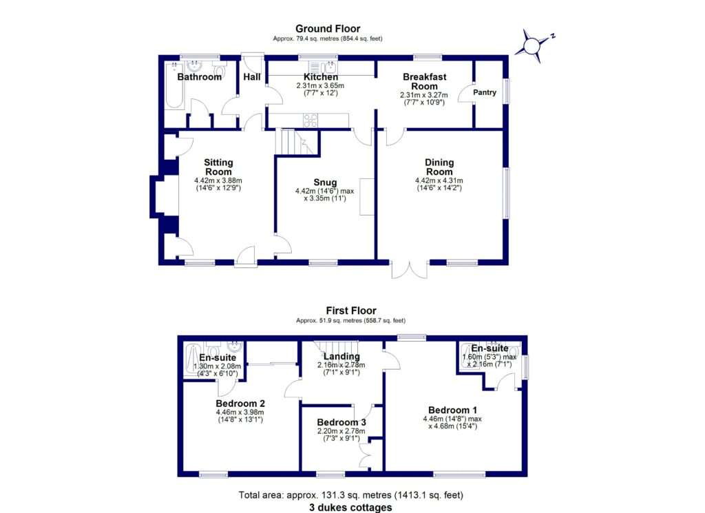 3 Dukes Cottages, Halghton - Floorplan