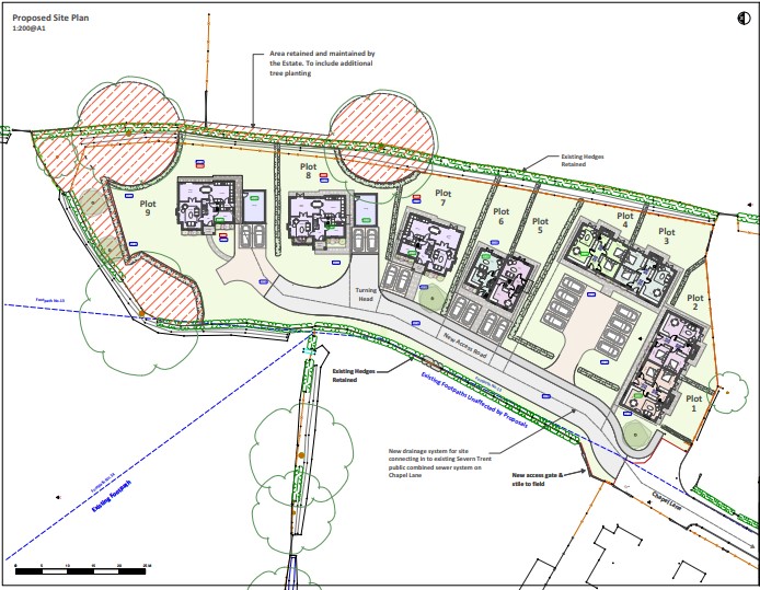 Chapel Lane Development – East Staffordshire, greenfield development