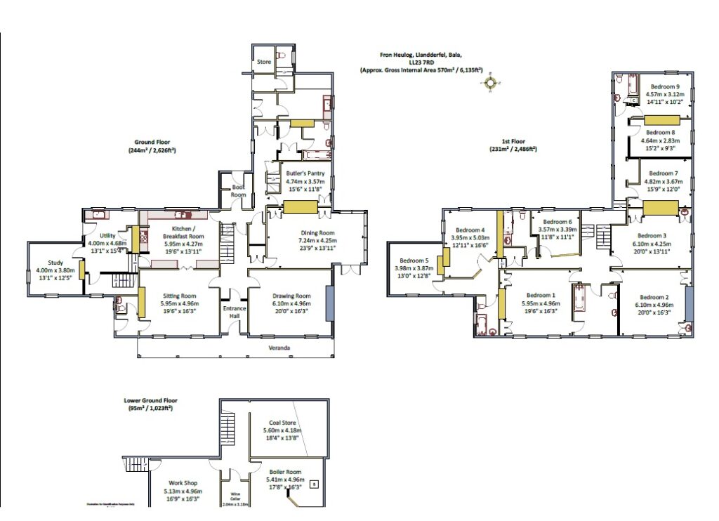 Fron Heulog, Llandderfel - House Floorplan