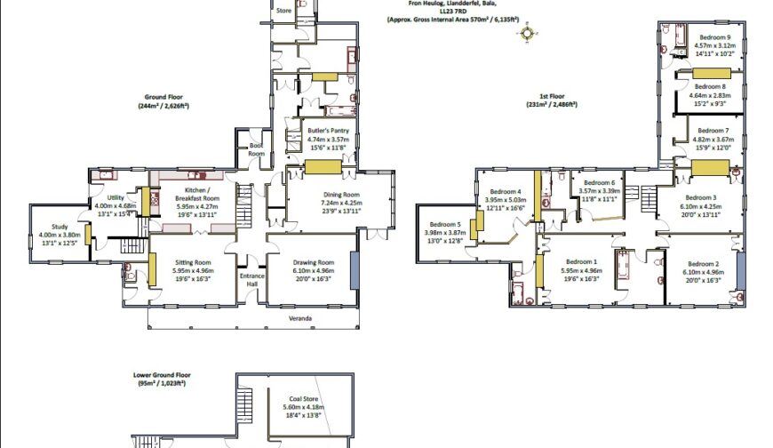 Fron Heulog, Llandderfel - House Floorplan