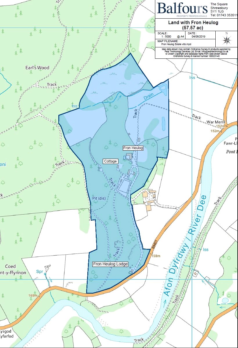 Fron Heulog, Llandderfel - Ownership Map