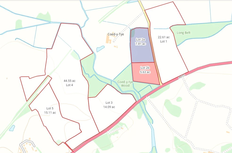 Coed Y Tye Lot 1, Whittington - Map