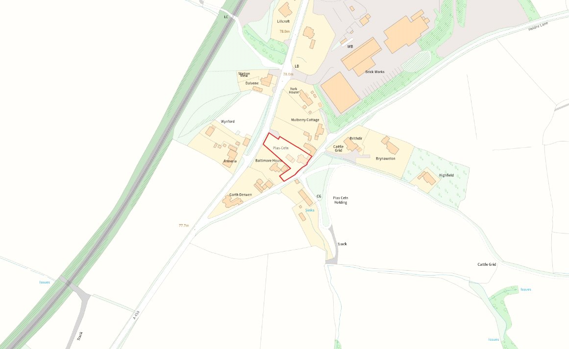 Long Mountain House, Buttington - Map