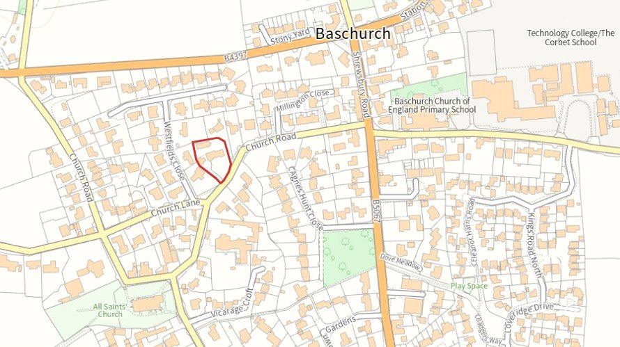 The Laurels, Church Road - Map