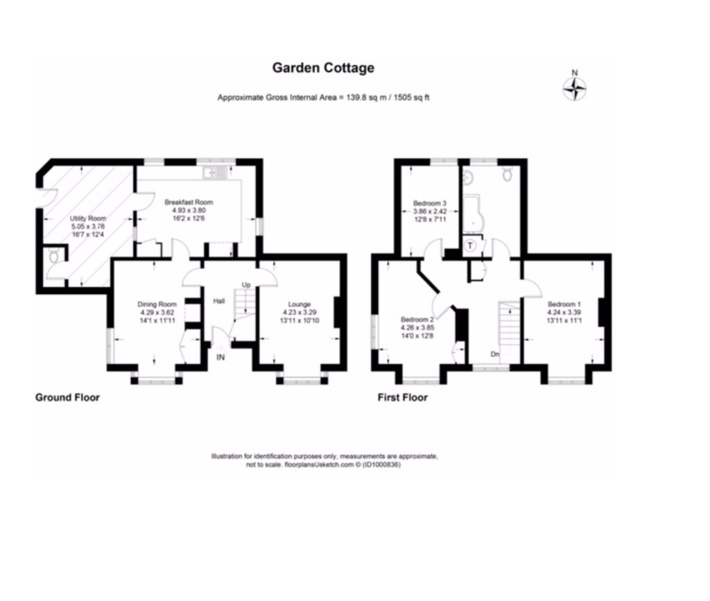 Garden Cottage, Yeaton Peverey - Floorplan