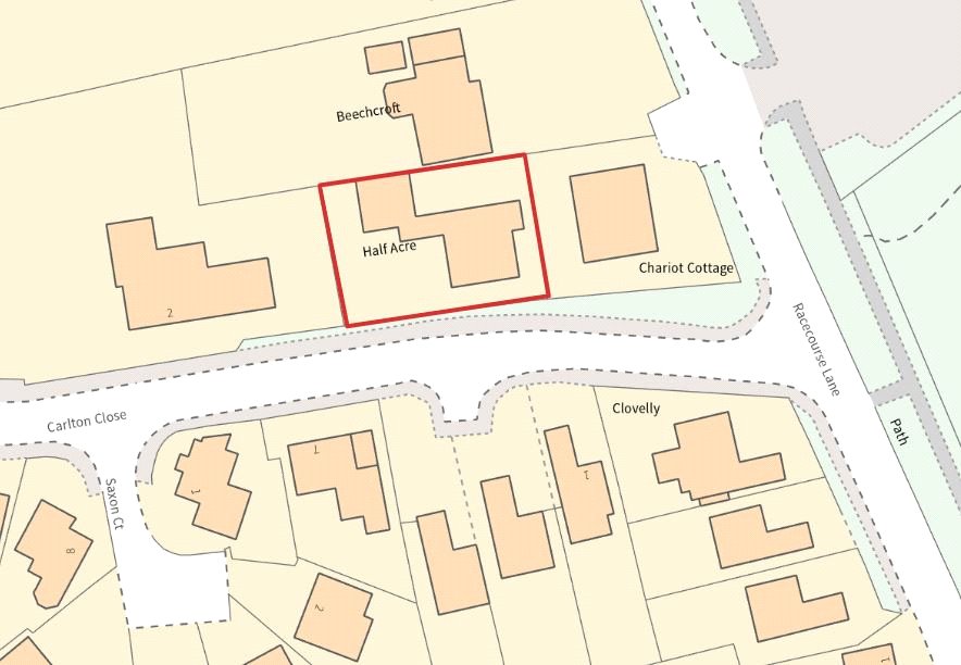 Half Acre, Carlton Close - Map