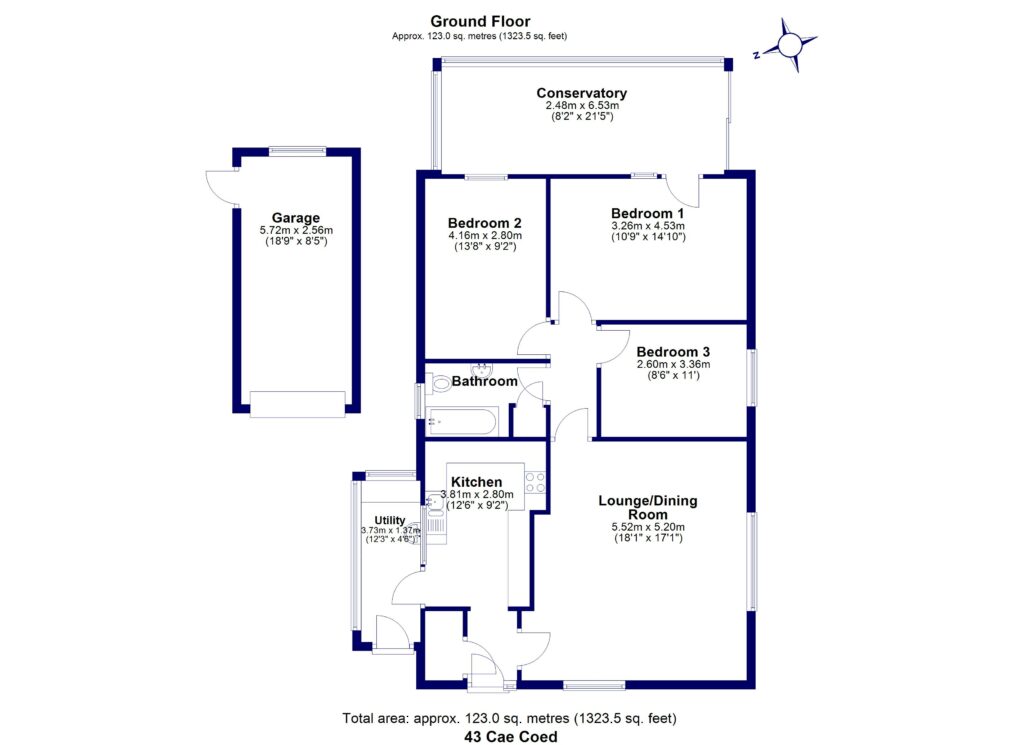 43 Cae Coed - Floorplan
