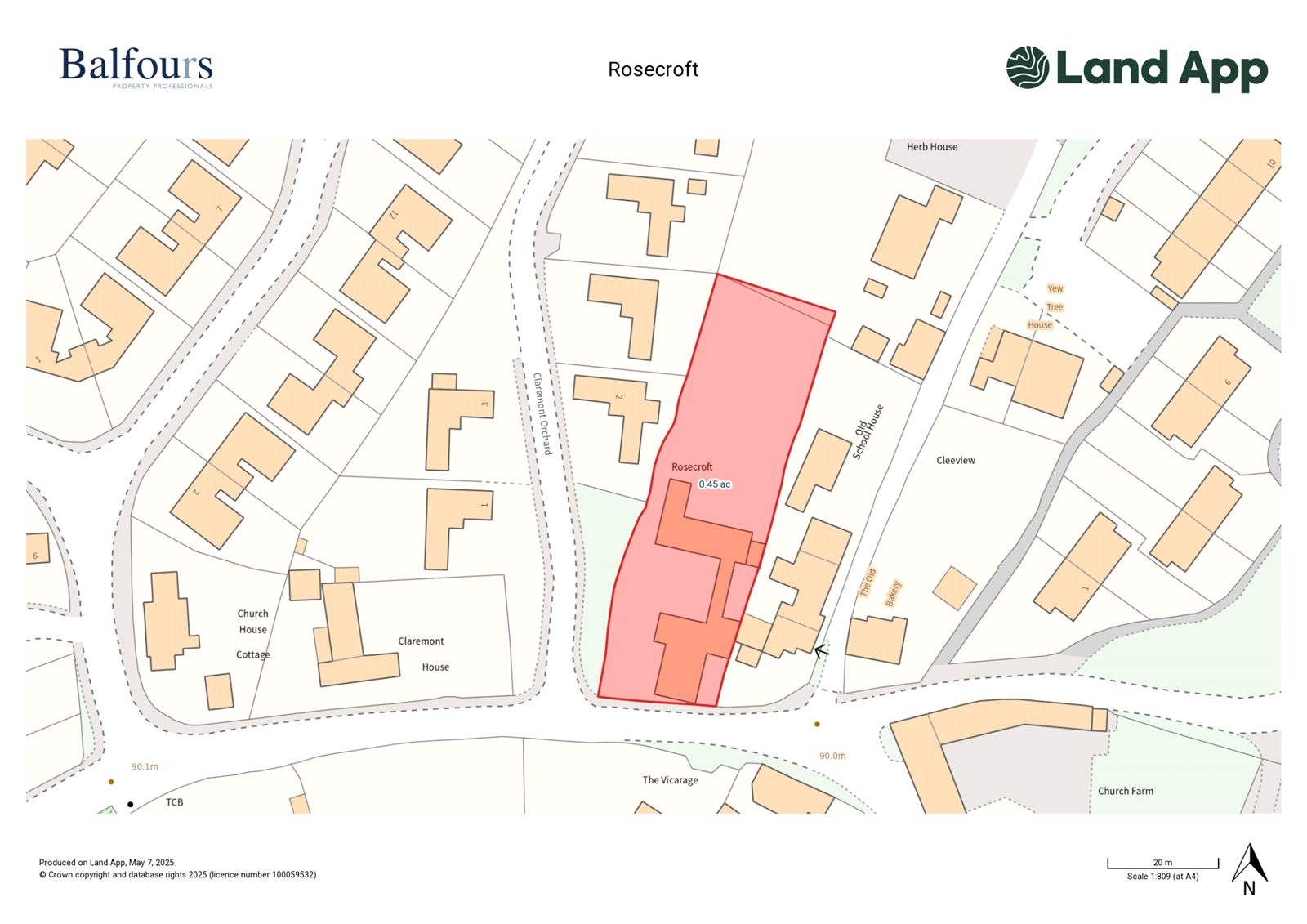 Rosecroft, Orleton - Map