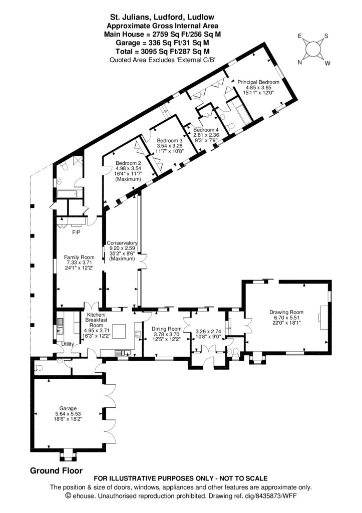 St Julians, Ludford - Floorplan