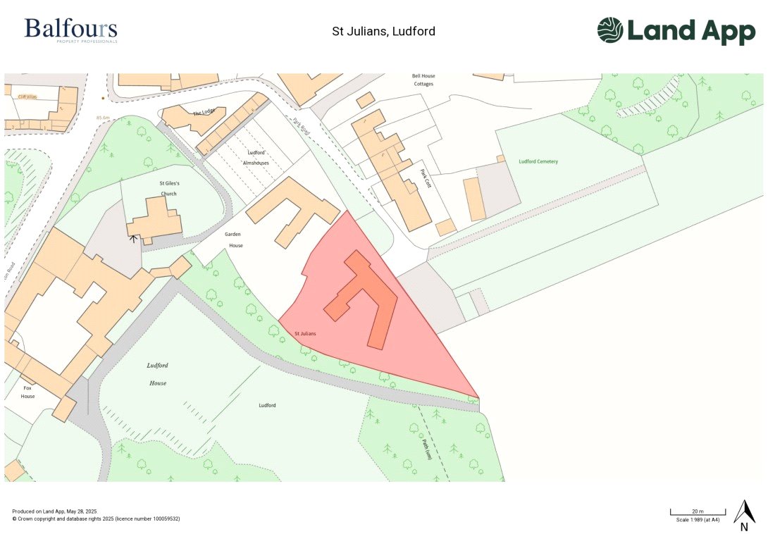 St Julians, Ludford - Map