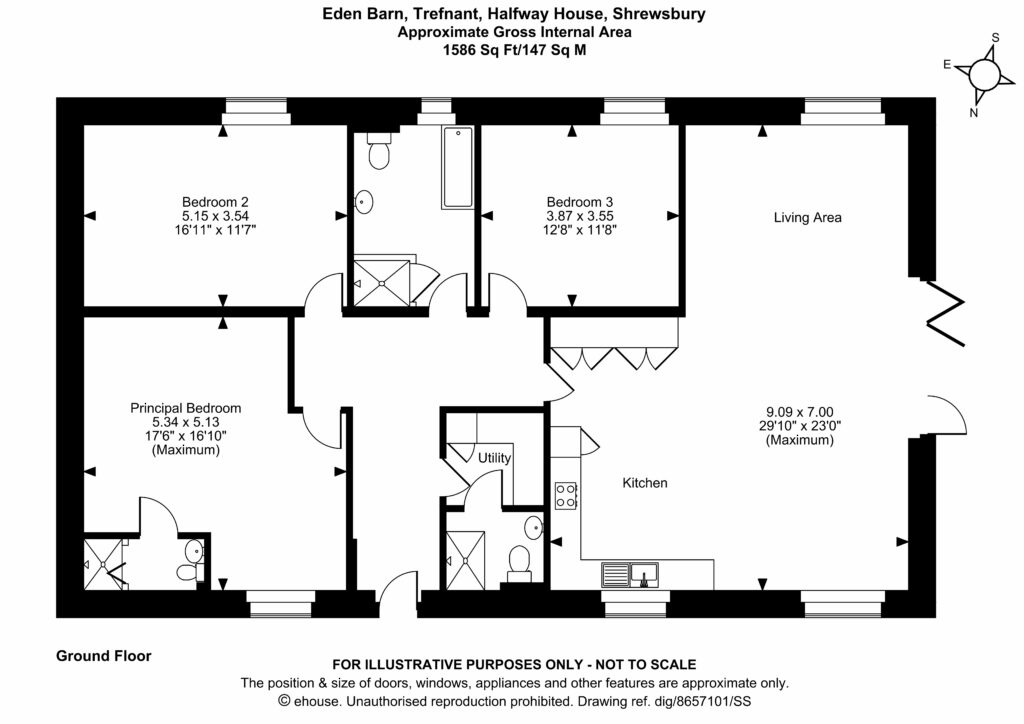 Eden Barn, Trefnant - Floorplan