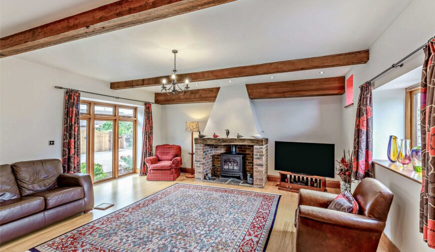 The Barley House, Red House Farm, Longdon-upon-Tern - Living Room