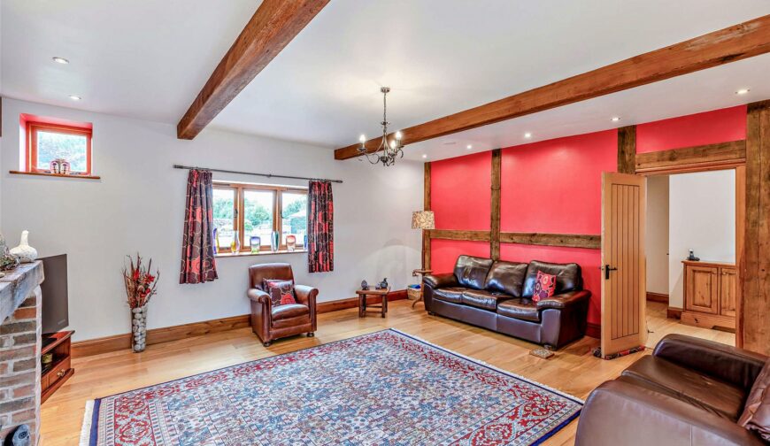 The Barley House, Red House Farm, Longdon-upon-Tern - Living Room