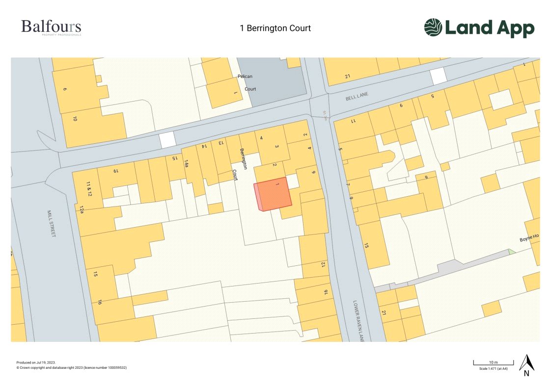 1 Berrington Court, Bell Lane - Map