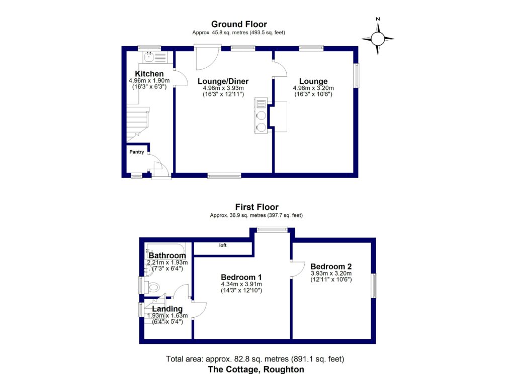 Roughton House, Roughton - Cottage Floorplan