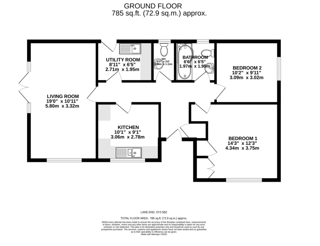 Lane End, Corner Lane - Floorplan