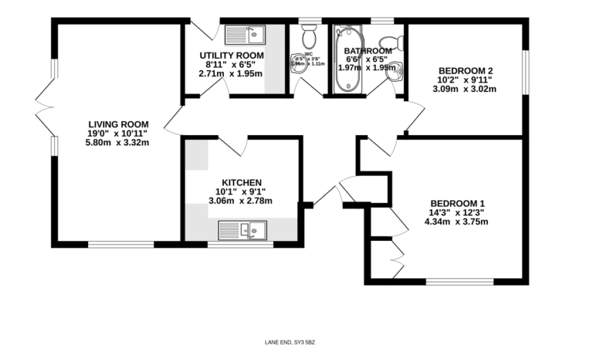 Lane End, Corner Lane - Floorplan