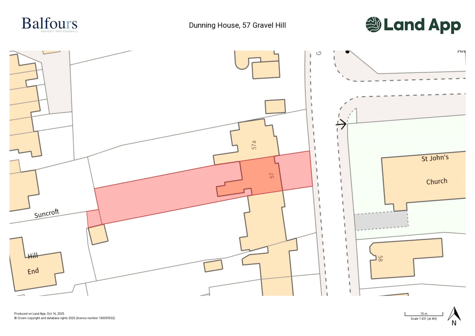 Dunning House, Gravel Hill - Map