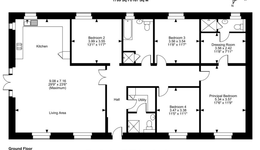 Pippin Barn, Trefnant - Floorplan