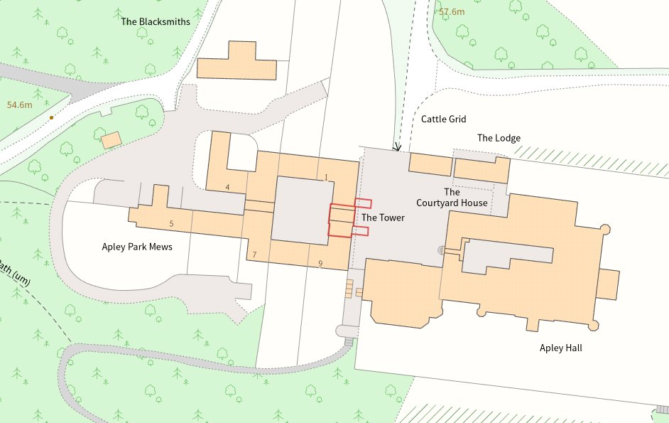 The Clock Tower, Apley Park - Map