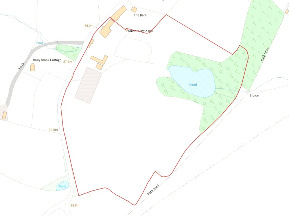 Paddock and Pool Yonder Castle Hill, Harley - Map