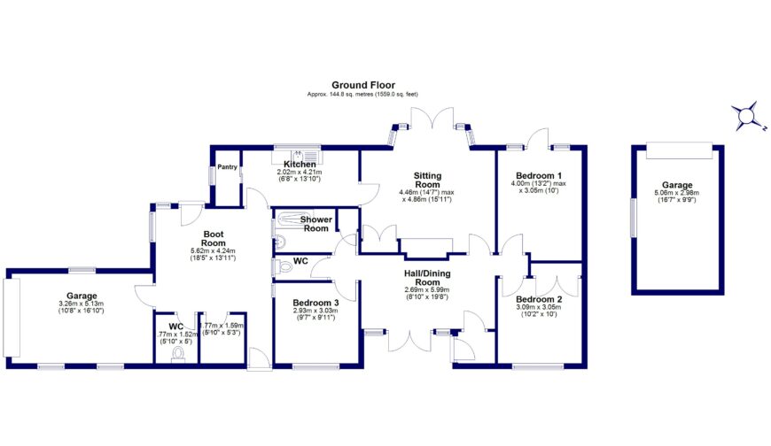 Windmill Farm Bungalow, Sutton Common - Floorplan