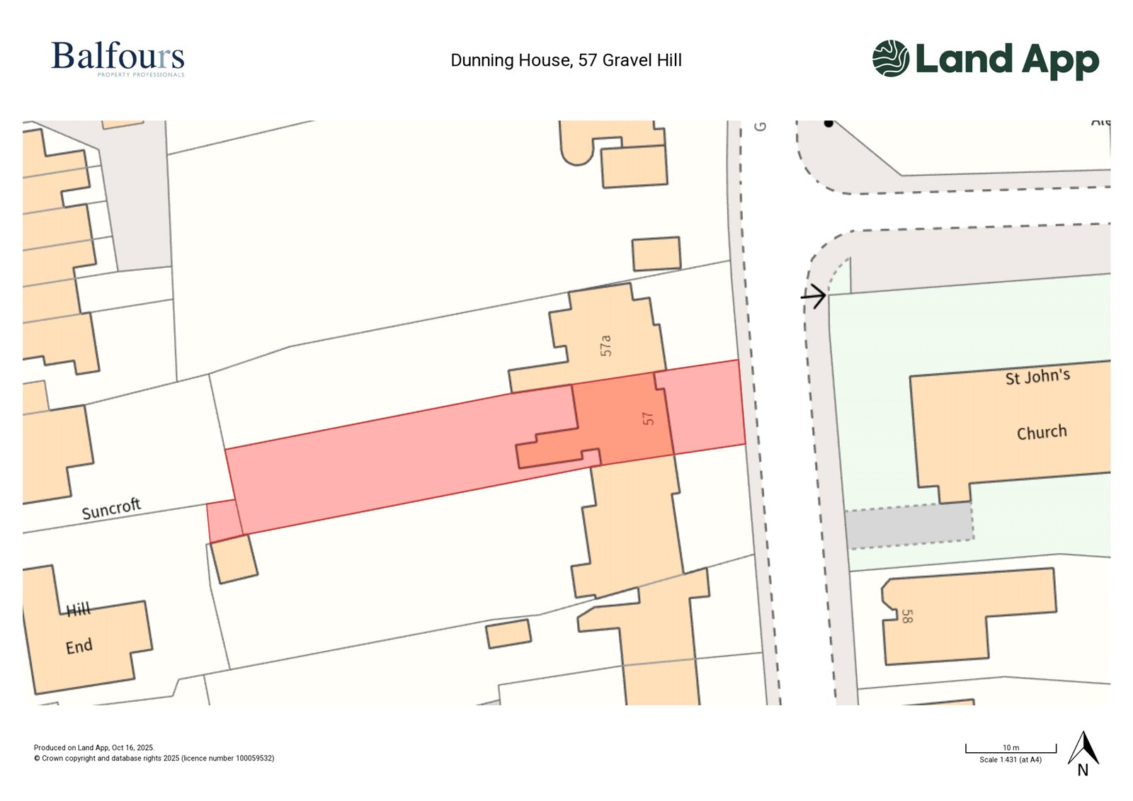Dunning House, Gravel Hill - Map