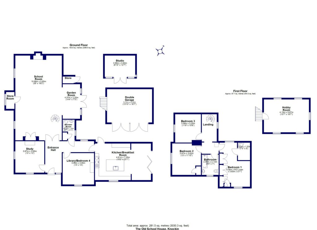 Old School House, Knockin - Floorplan