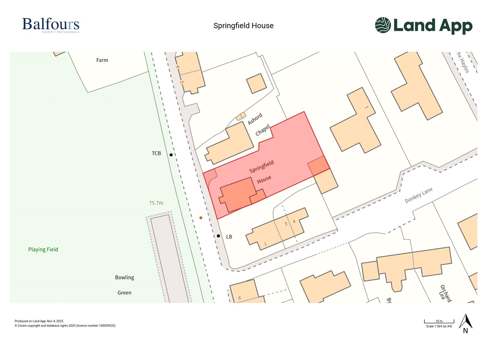 Springfield House, Ashford Carbonel - Map