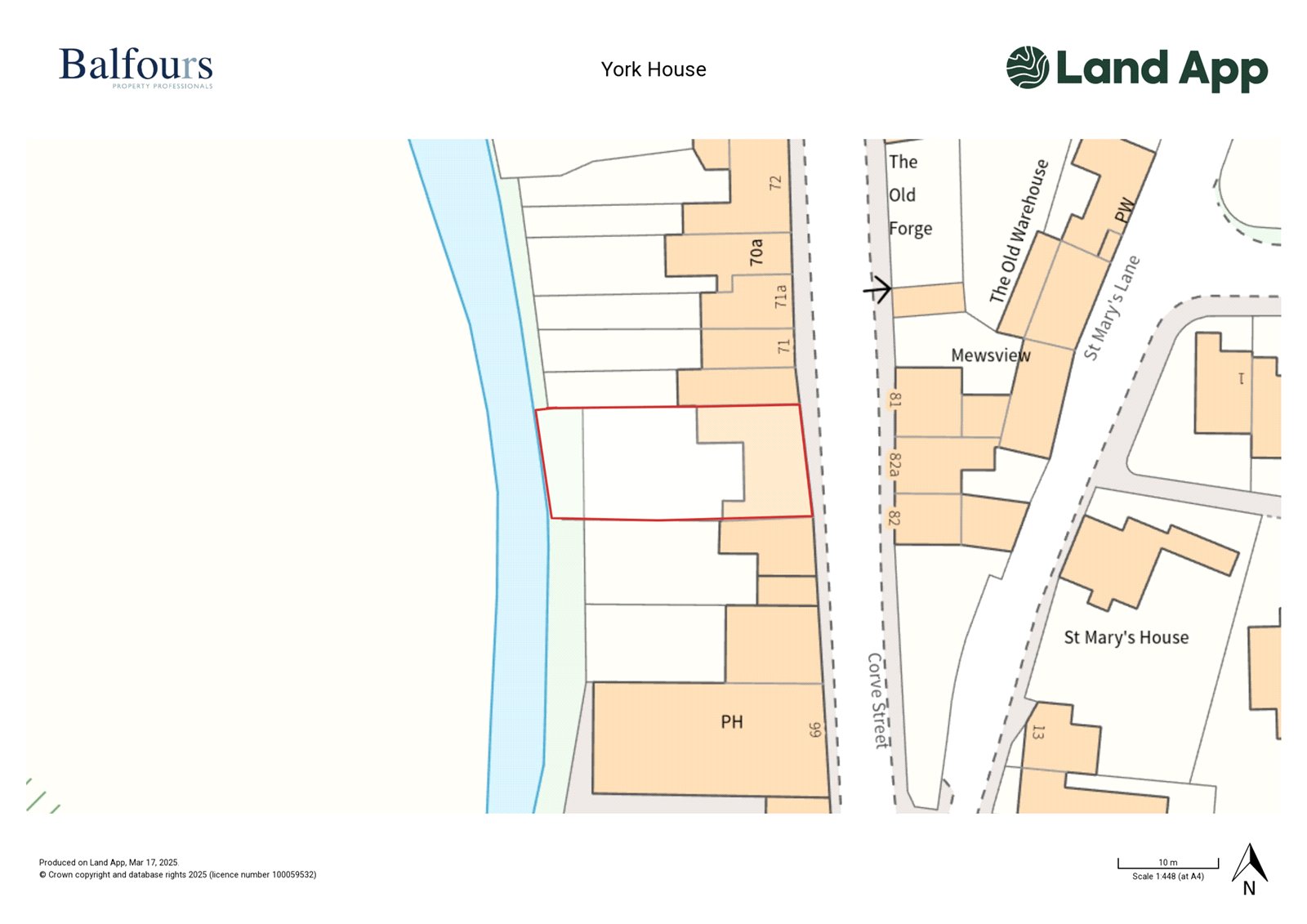 York House, Corve Street - Map