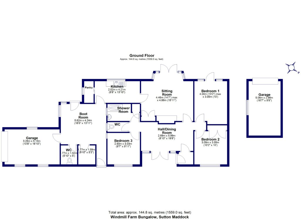 Windmill Farm Bungalow, Sutton Common - Floorplan
