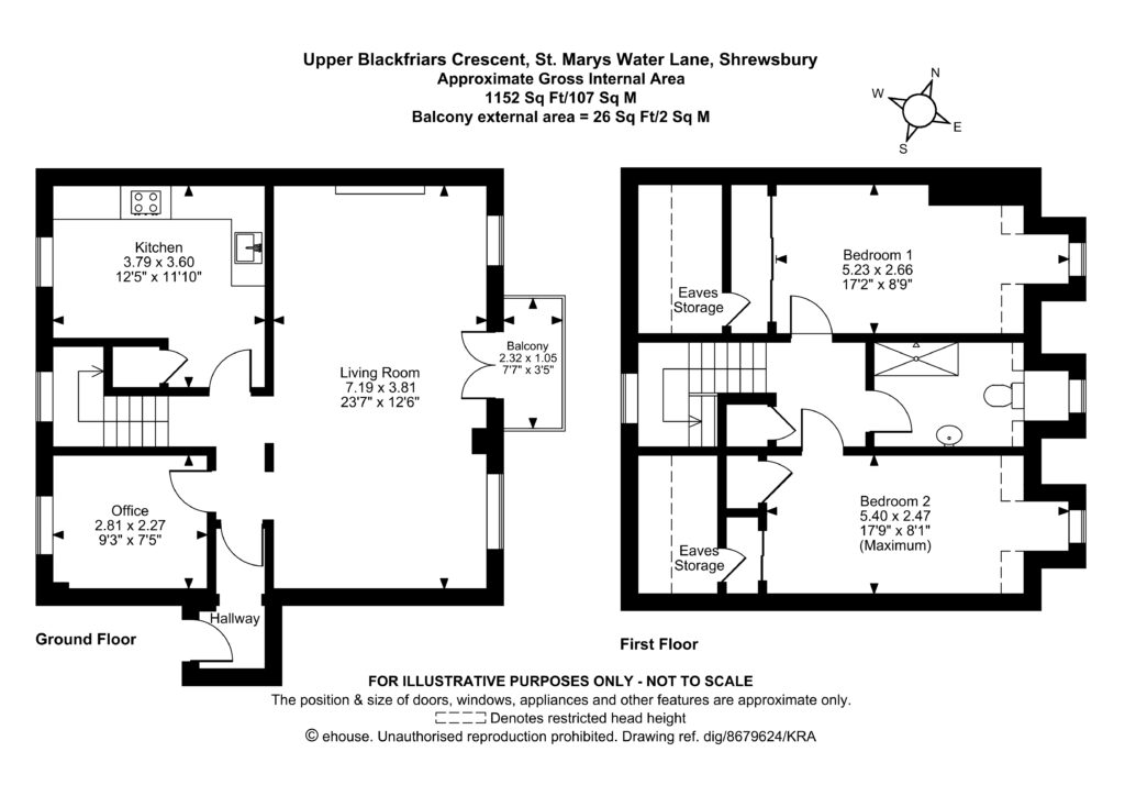 Flat 21, Upper Blackfriars Crescent, St. Marys Water Lane - Floorplan