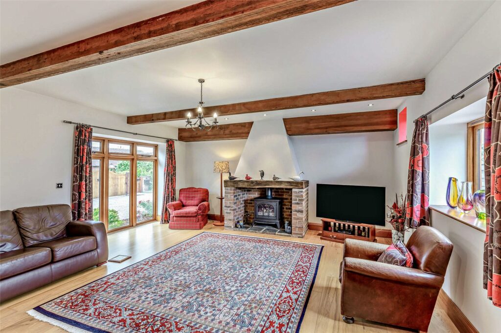 The Barley House, Red House Farm, Longdon-upon-Tern - Living Room