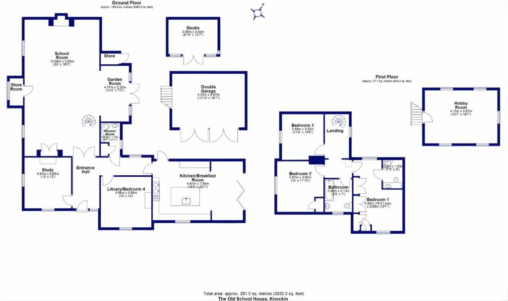Old School House, Knockin - Floorplan