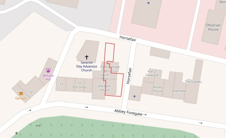 South Park, Abbey Foregate - Map