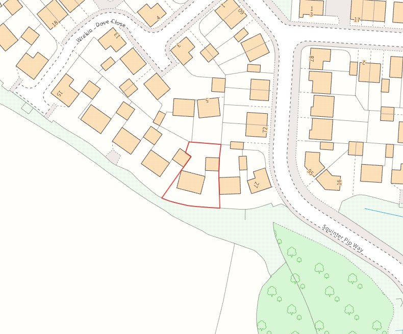 23 Wrekin Dove Close - Map