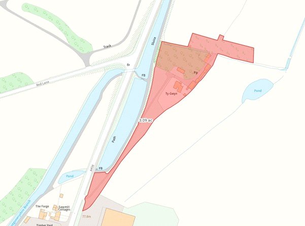Ty Gwyn, Coed-y-Dinas - Map