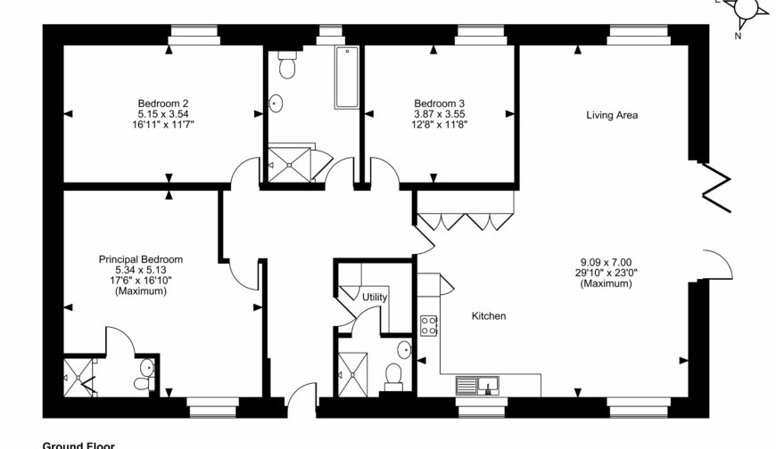 Eden Barn, Trefnant - Floorplan