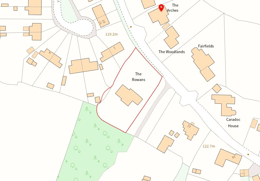 The Rowans, Longnor - Map