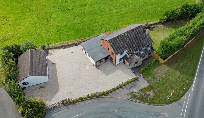 The Gate House, Bings Heath - Ariel View