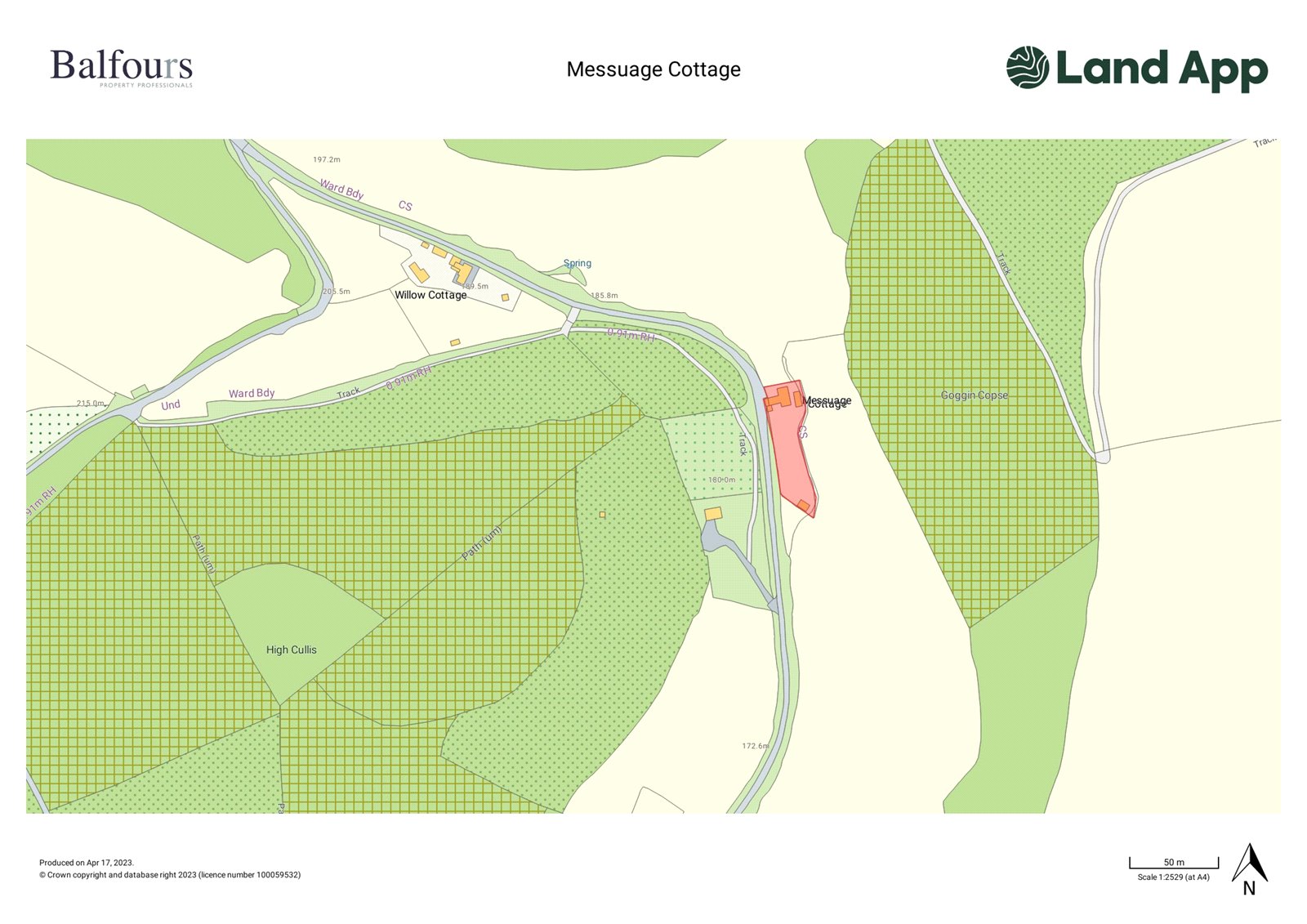 Messuage Cottage, The Goggin - Map