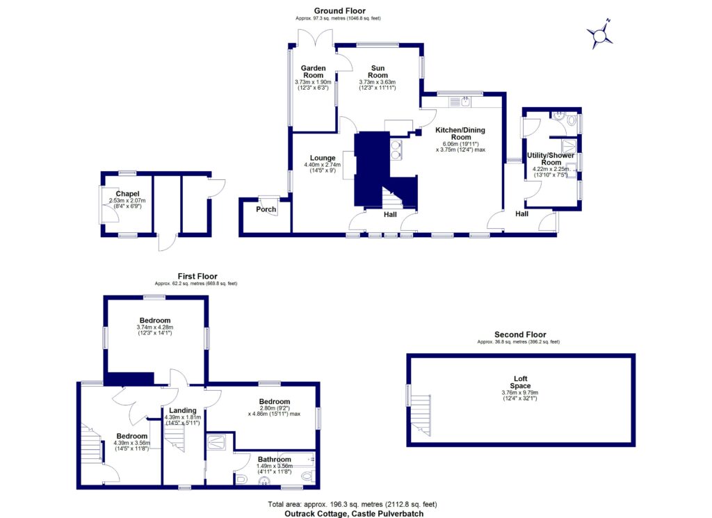 Outrack Cottage and Land, Pulverbatch - Floorplan