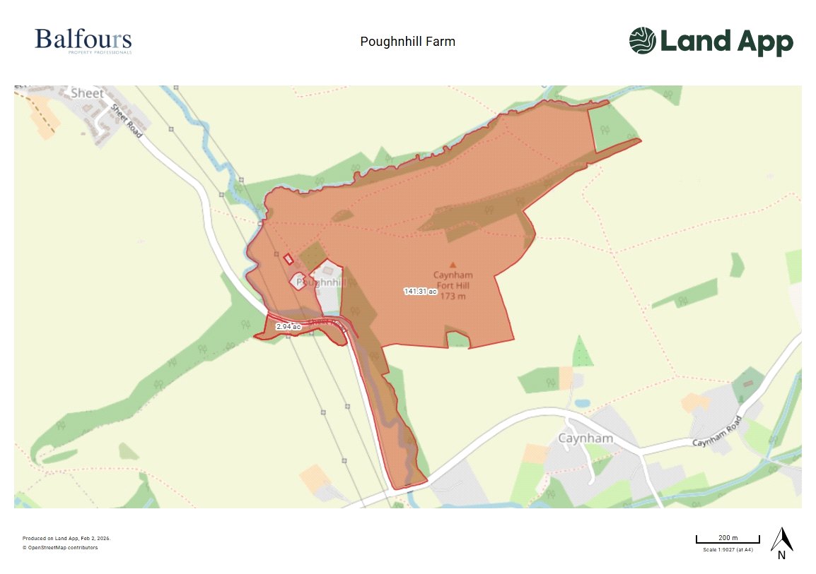 Poughnhill Farm, Caynham - Map