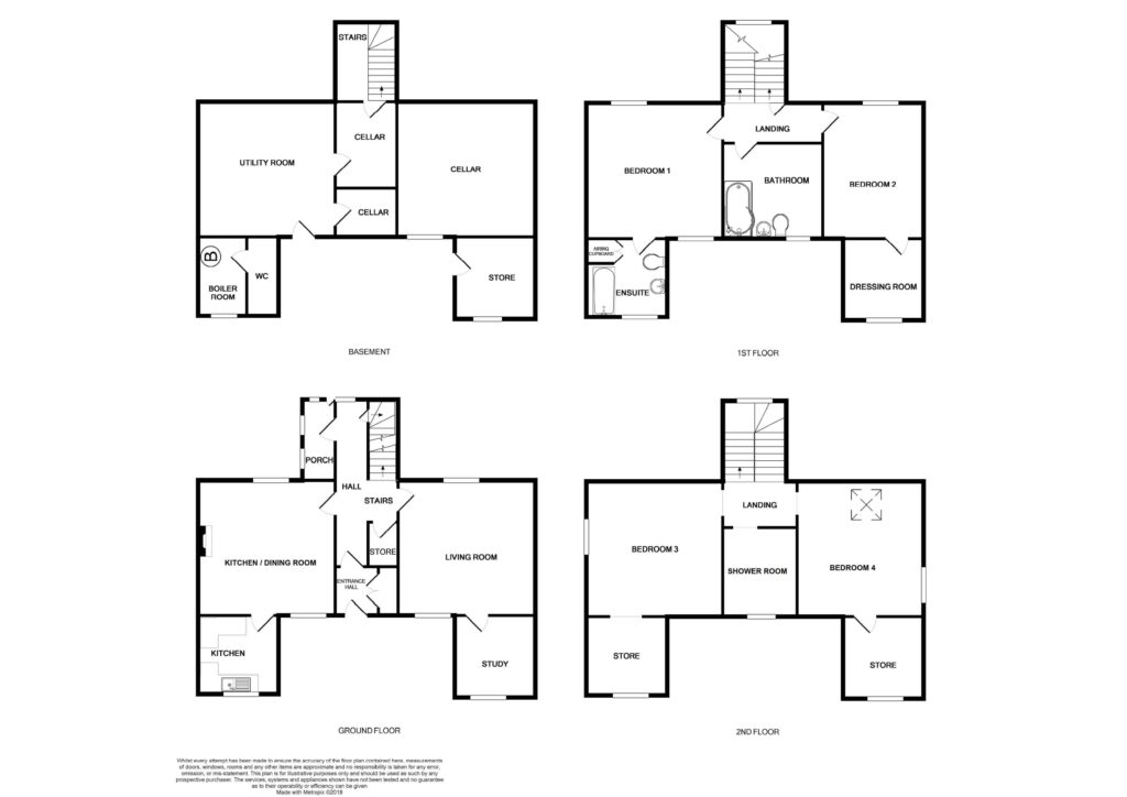 Red House Farmhouse, Lydbury North - Floorplan
