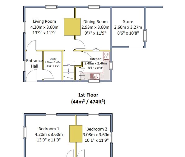 Yew Tree Cottage, Morville - Floorplan