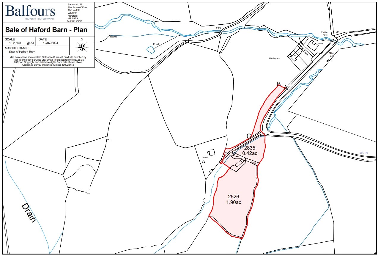 Hafod Barn, Welshpool - Map