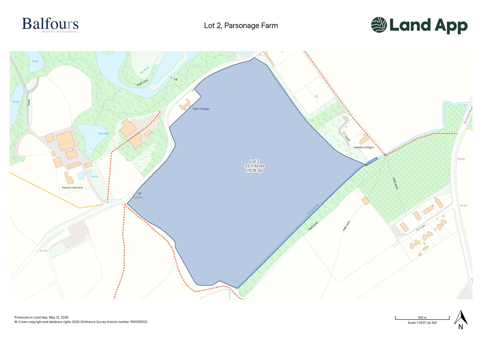 Lot 2, Parsonage Farm, Kyre - Map