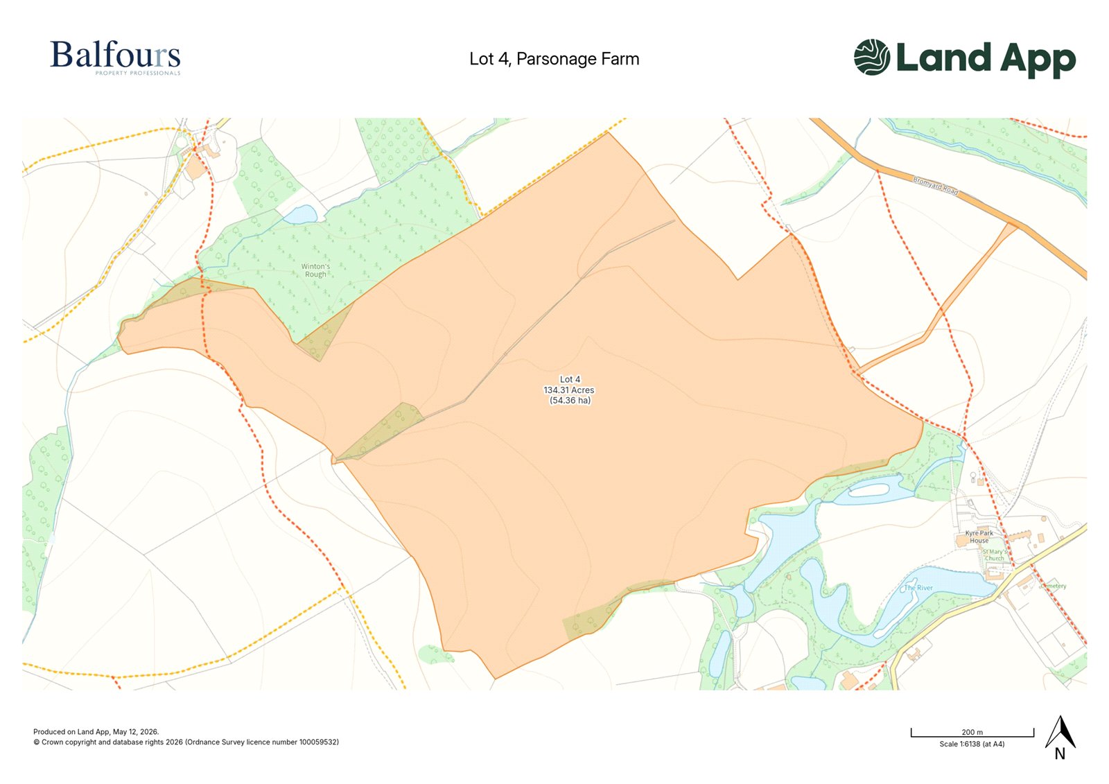 Lot 4, Parsonage Farm, Kyre - Map