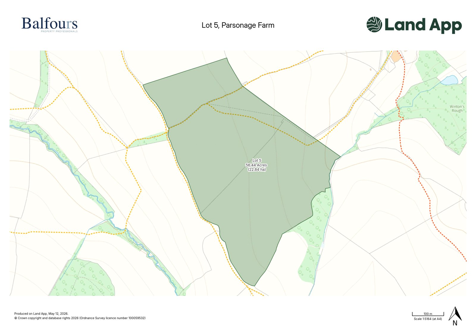 Lot 5, Parsonage Farm, Kyre - Map